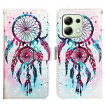 For Xiaomi Redmi Note 13 4G Leather Case 3D Pattern Printing Wallet Stand Mobile Cover with Strap