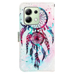 For Xiaomi Redmi Note 13 4G Leather Case 3D Pattern Printing Wallet Stand Mobile Cover with Strap