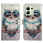 For Xiaomi Redmi Note 13 4G Leather Case 3D Pattern Printing Wallet Stand Mobile Cover with Strap