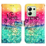 For Xiaomi Redmi Note 13 4G Leather Case 3D Pattern Printing Wallet Stand Mobile Cover with Strap