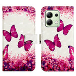 For Xiaomi Redmi Note 13 4G Leather Case 3D Pattern Printing Wallet Stand Mobile Cover with Strap