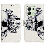 For Xiaomi Redmi Note 13 4G Leather Case 3D Pattern Printing Wallet Stand Mobile Cover with Strap