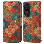 For Huawei nova 11 Pro / nova 11 Ultra Case Floral Printing Anti-Drop Wallet Leather Phone Cover with Stand