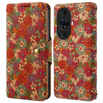 For Huawei nova 11 Pro / nova 11 Ultra Case Floral Printing Anti-Drop Wallet Leather Phone Cover with Stand
