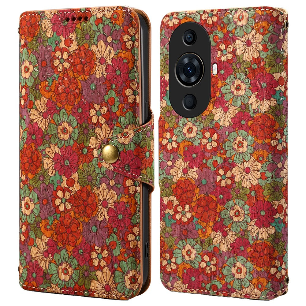 For Huawei nova 11 Pro / nova 11 Ultra Case Floral Printing Anti-Drop Wallet Leather Phone Cover with Stand