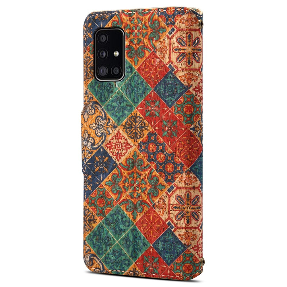 For Samsung Galaxy A51 4G SM-A515 Case Floral Pattern PU Leather Wallet Phone Cover