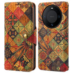 For Huawei Mate 60 Case Floral Printing Leather Phone Case with Wallet