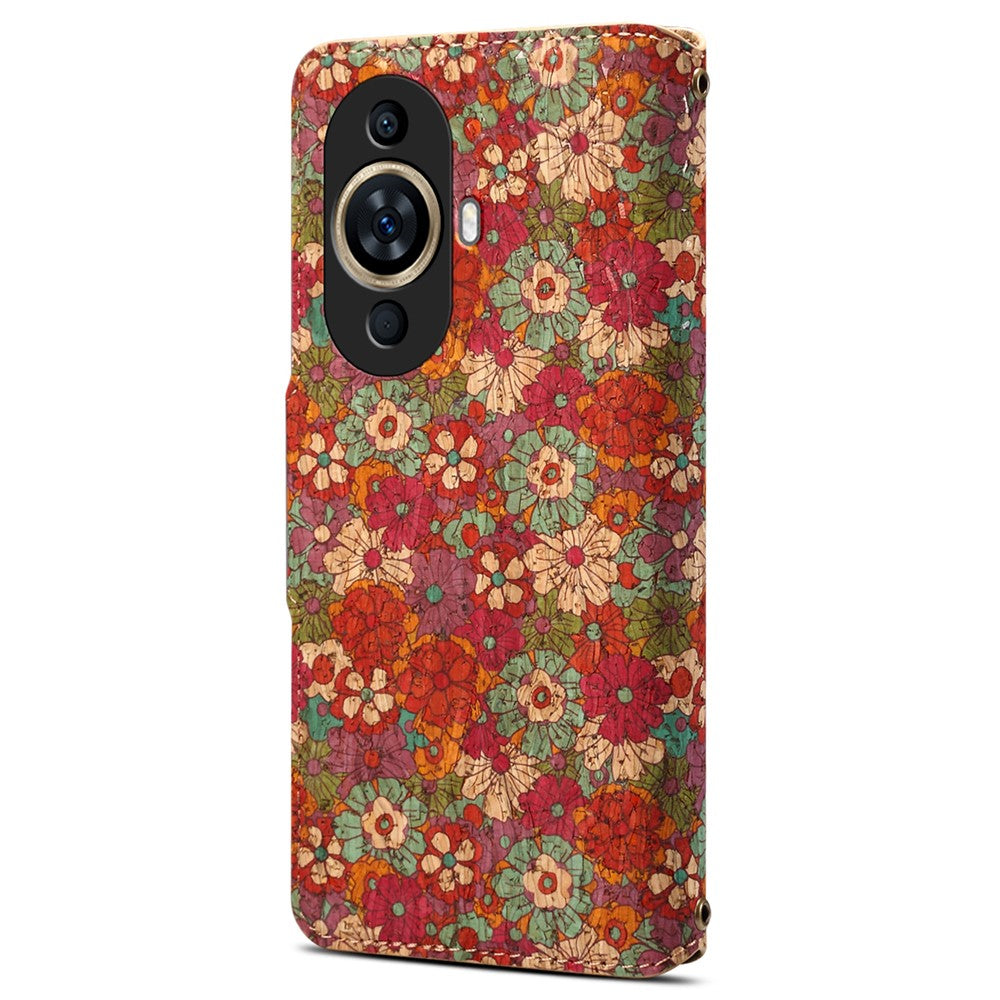 For Huawei nova 11 / nova 12s 4G / nova 12 Lite 4G Leather Case Flower Printing Stand Wallet Phone Cover