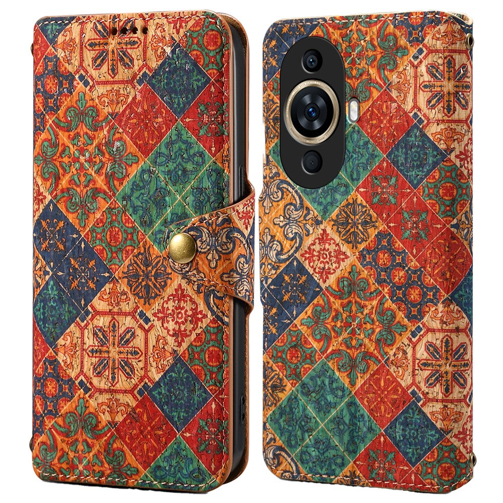 For Huawei nova 11 / nova 12s 4G / nova 12 Lite 4G Leather Case Flower Printing Stand Wallet Phone Cover