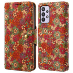Til Samsung Galaxy A32 5G / M32 5G Pung Telefonetui Mønstertryk Læder Flip Cover med Standfunktion