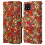 For Samsung Galaxy A22 5G (EU Version) Stand Case Flower Printing Leather Wallet Phone Cover