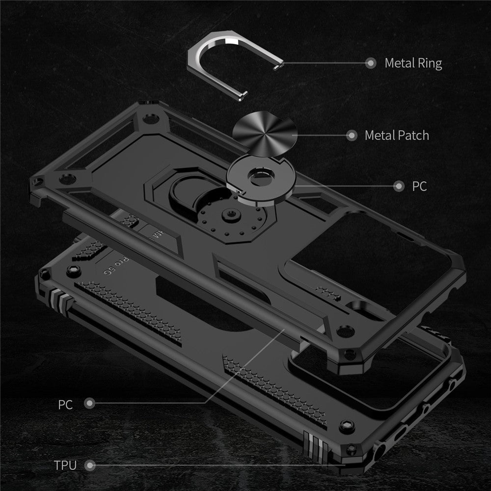 For Xiaomi Redmi Note 13 Pro 5G / Poco X6 5G Case PC+TPU Anti-Drop Phone Cover with Kickstand