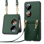 SULADA Treasure Box Series for Huawei Pocket 2 Phone Cover Litchi Texture PU Leather Phone Case with Strap
