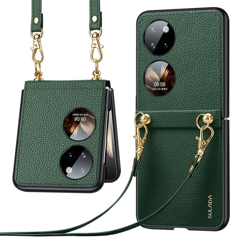 SULADA Treasure Box Series for Huawei Pocket 2 Phone Cover Litchi Texture PU Leather Phone Case with Strap