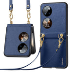 SULADA Treasure Box Series for Huawei Pocket 2 Phone Cover Litchi Texture PU Leather Phone Case with Strap