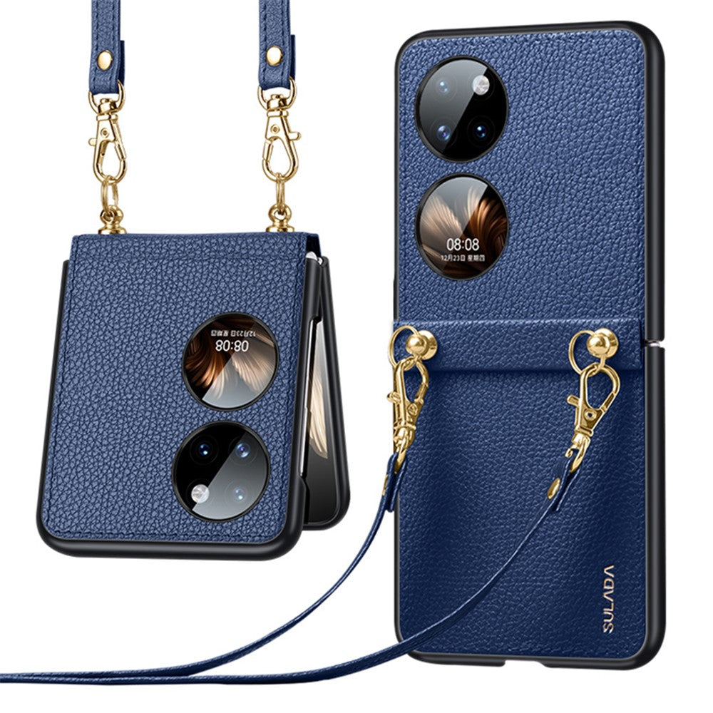 SULADA Treasure Box Series for Huawei Pocket 2 Phone Cover Litchi Texture PU Leather Phone Case with Strap