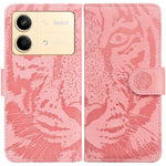 For Xiaomi Redmi Note 13R Pro 5G Case Card Slots Holder Pocket Tiger Pattern Leather Phone Cover