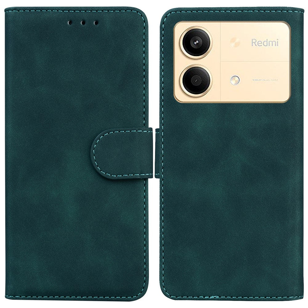 Xiaomi Redmi Note 13R Pro 5G Plånboksfodral Läderflik i enfärgat mobilfodral