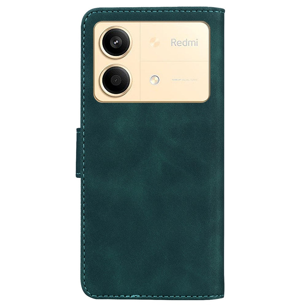 Xiaomi Redmi Note 13R Pro 5G Plånboksfodral Läderflik i enfärgat mobilfodral