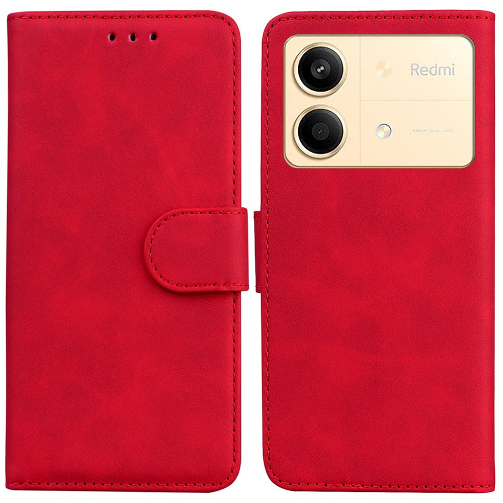 Xiaomi Redmi Note 13R Pro 5G Plånboksfodral Läderflik i enfärgat mobilfodral
