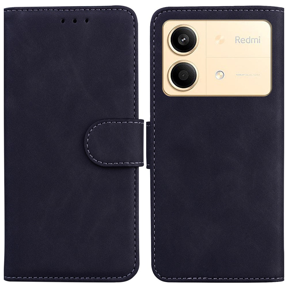 Xiaomi Redmi Note 13R Pro 5G Plånboksfodral Läderflik i enfärgat mobilfodral