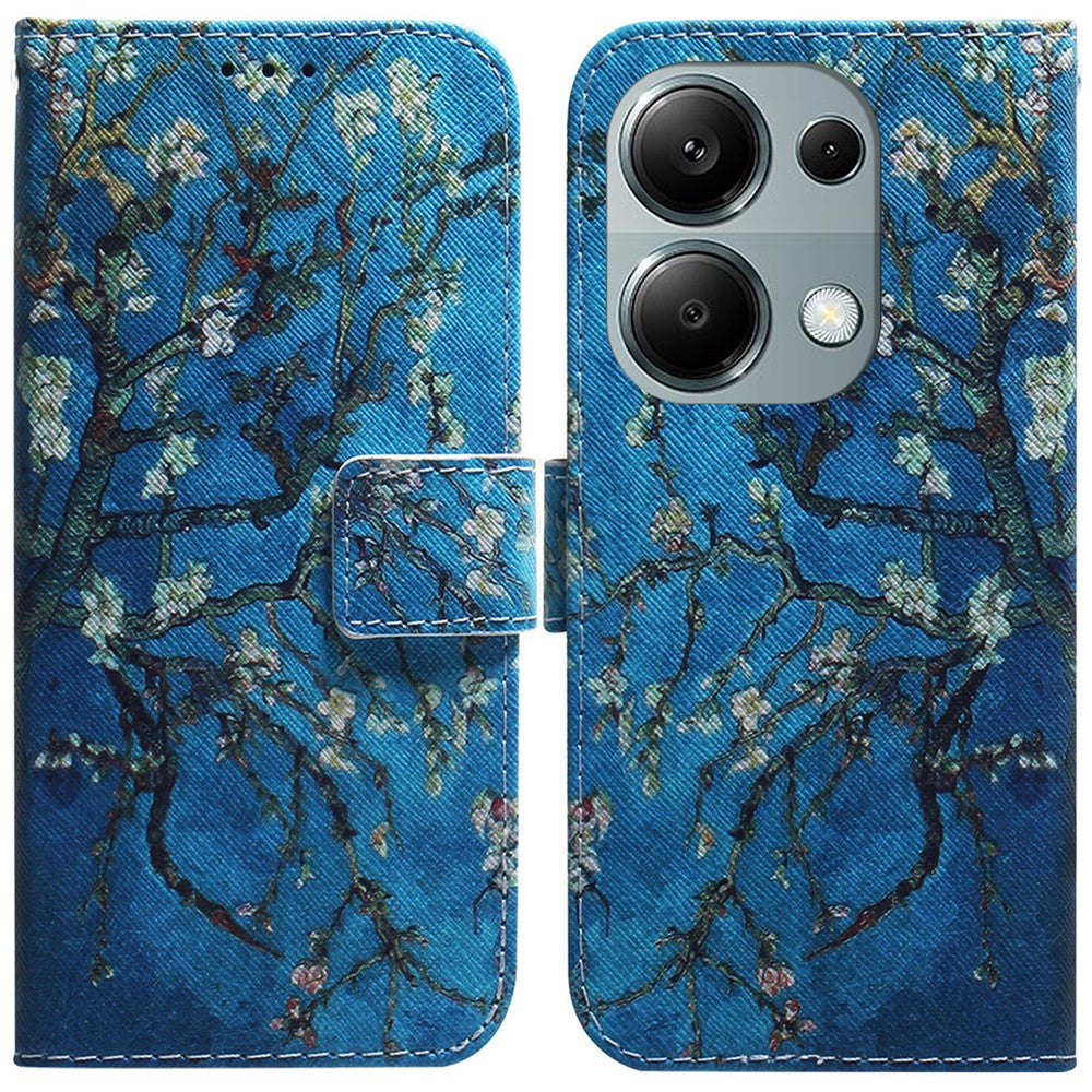 For Xiaomi Redmi Note 13 Pro 4G / Poco M6 Pro 4G Case Drop-proof Pattern Printing Card Slots Phone Cover