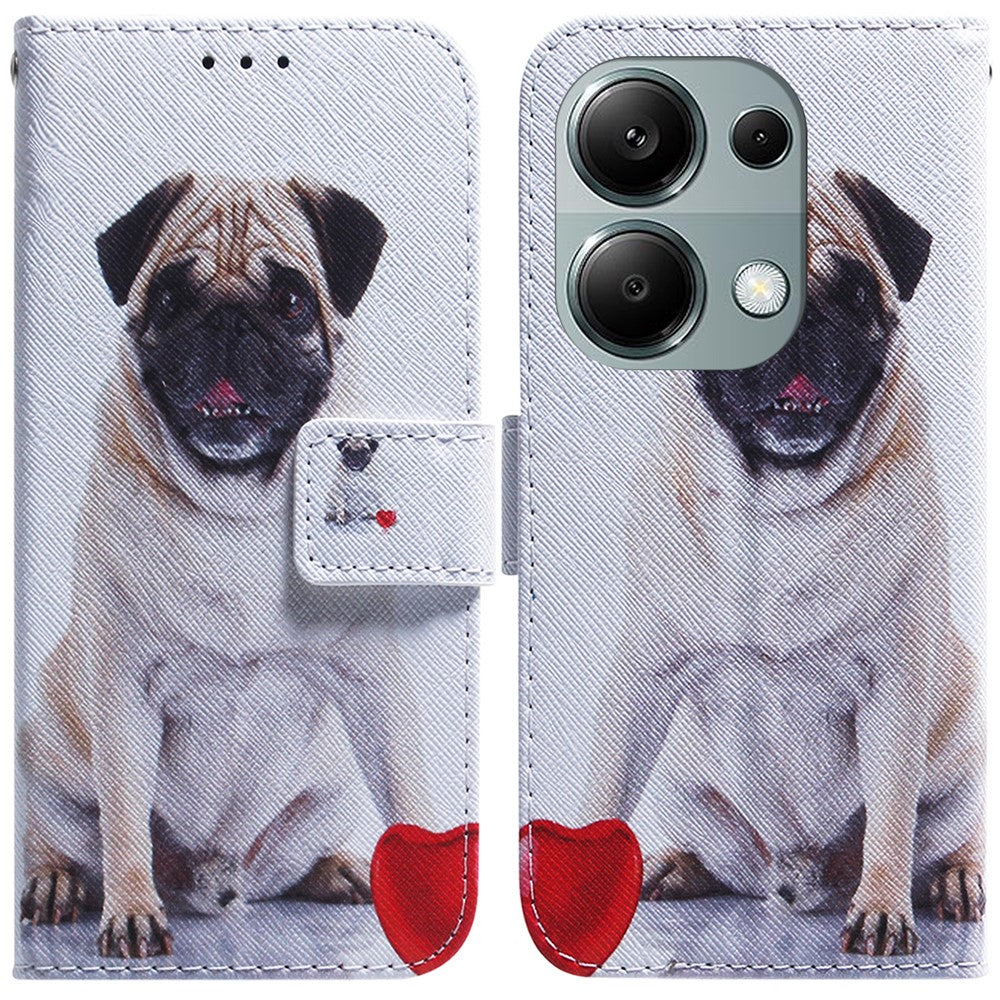 For Xiaomi Redmi Note 13 Pro 4G / Poco M6 Pro 4G Case Drop-proof Pattern Printing Card Slots Phone Cover