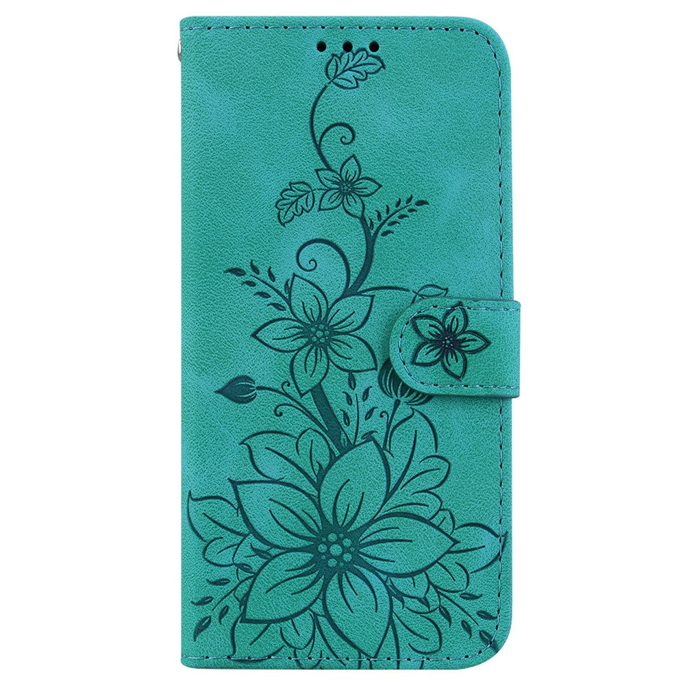 For Xiaomi Redmi Note 13 Pro 4G / Poco M6 Pro 4G Leather Case Flower Imprint Foldable Stand Phone Cover