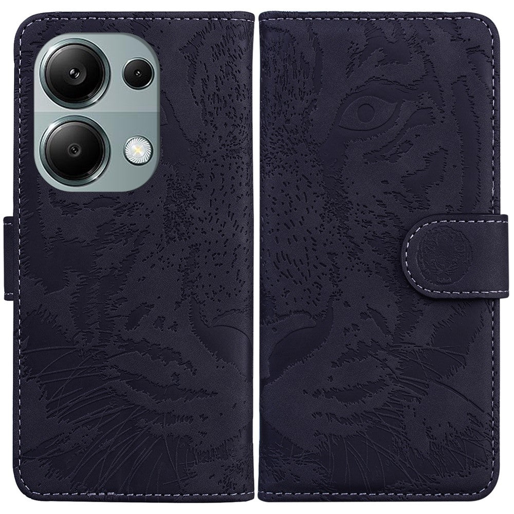 For Xiaomi Redmi Note 13 Pro 4G / Poco M6 Pro 4G Case PU Leather Wallet Tiger Pattern Phone Cover