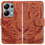 Xiaomi Redmi Note 13 Pro 4G / Poco M6 Pro 4G-skal i PU-läder med tigermönster och plånbok.