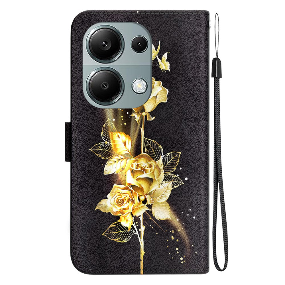 For Xiaomi Redmi Note 13 Pro 4G / Poco M6 Pro 4G Case Printed Pattern Wallet Leather Phone Cover
