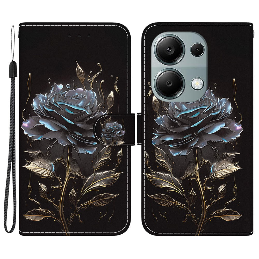 For Xiaomi Redmi Note 13 Pro 4G / Poco M6 Pro 4G Case Printed Pattern Wallet Leather Phone Cover