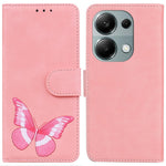 Xiaomi Redmi Note 13 Pro 4G / Poco M6 Pro 4G-skal Fjärils PU-läder Plånboksfodral