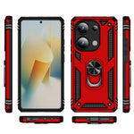 For Xiaomi Redmi Note 13 Pro 4G / Poco M6 Pro 4G Case Anti-Drop PC+TPU Kickstand Phone Cover