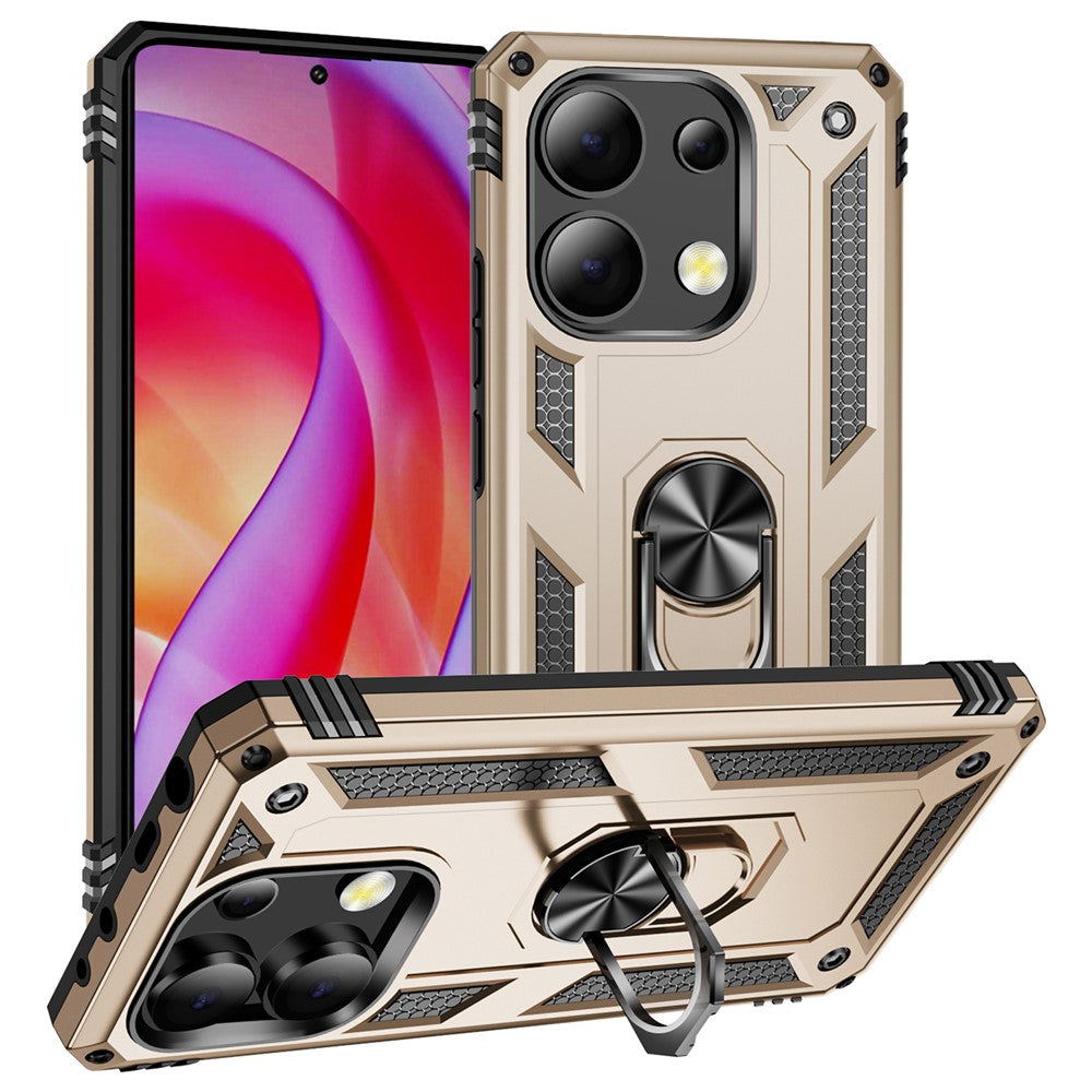 Xiaomi Redmi Note 13 4G-skal PC+TPU stötsäkert mobilskal med stöd
