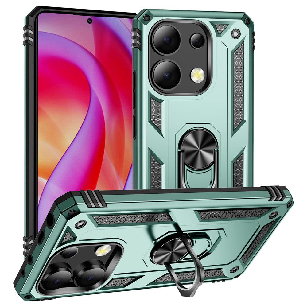Xiaomi Redmi Note 13 4G-skal PC+TPU stötsäkert mobilskal med stöd
