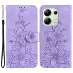 For Xiaomi Redmi Note 13 4G Leather Case Stand Phone Wallet Cover Flower Pattern