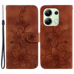 Xiaomi Redmi Note 13 4G Läderfodral Stativ mobil Plånboksfodral Blommönster