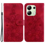Xiaomi Redmi Note 13 4G Läderfodral Stativ mobil Plånboksfodral Blommönster