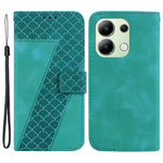 For Xiaomi Redmi Note 13 4G Leather Case Phone Wallet Cover 7-Shape Imprint