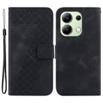 For Xiaomi Redmi Note 13 4G Leather Case Phone Wallet Cover 7-Shape Imprint