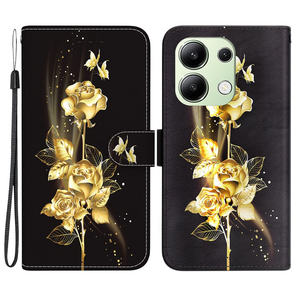 Xiaomi Redmi Note 13 4G Plånboksfodral Mönstertryck Lädermobilfodral