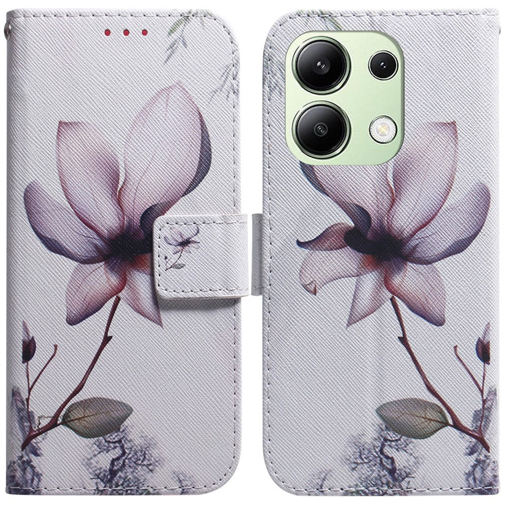 For Xiaomi Redmi Note 13 4G Leather Case Stand Wallet Phone Cover Pattern Printing