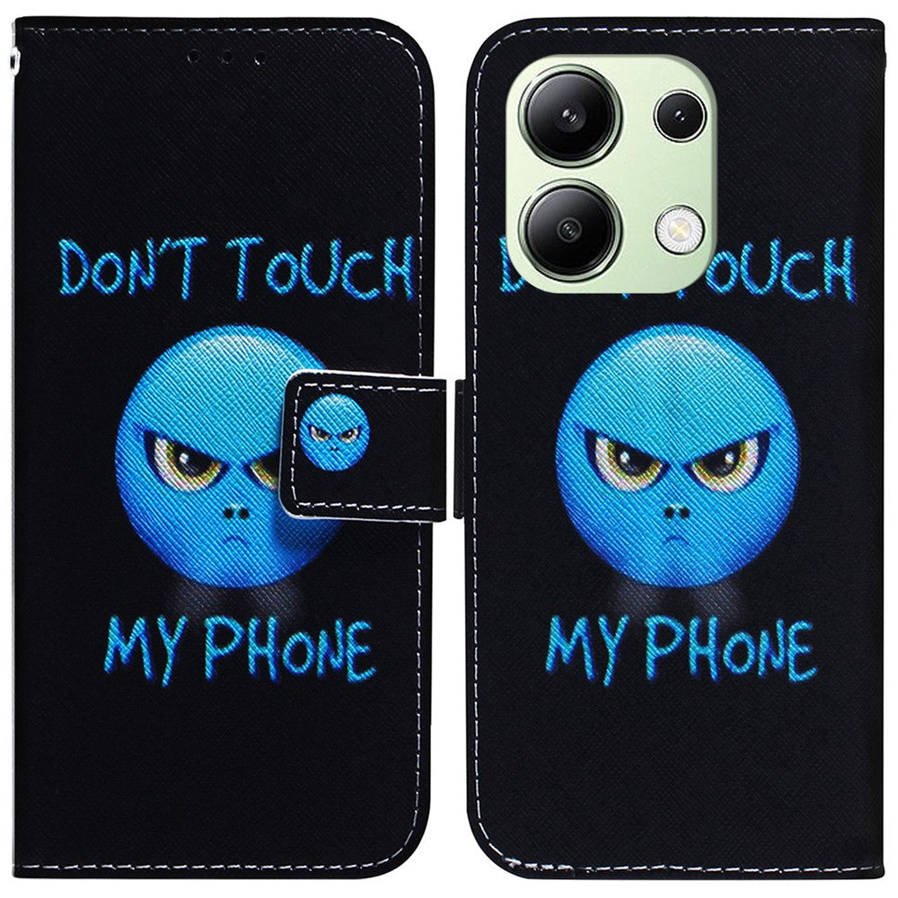For Xiaomi Redmi Note 13 4G Leather Case Stand Wallet Phone Cover Pattern Printing