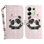 For Xiaomi Redmi Note 13 4G Case with Hand Strap Pattern Printing Leather Phone Cover
