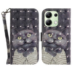 For Xiaomi Redmi Note 13 4G Case with Hand Strap Pattern Printing Leather Phone Cover
