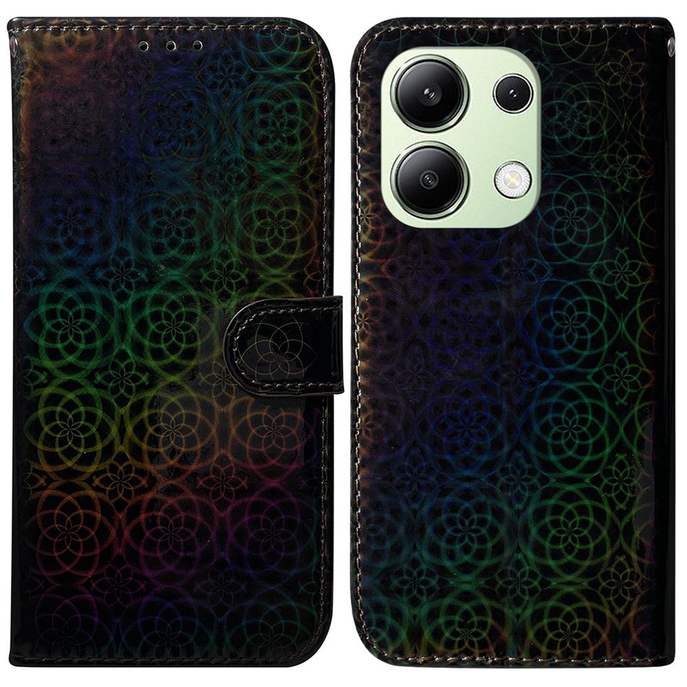 Xiaomi Redmi Note 13 4G Plånboksfodral PU-läder Dazzling Flower-mobilfodral
