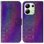For Xiaomi Redmi Note 13 4G Wallet Case PU Leather Dazzling Flower Phone Cover