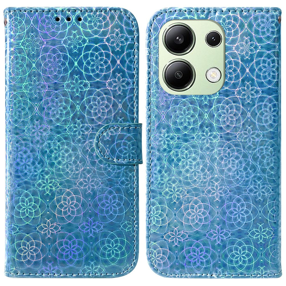 Xiaomi Redmi Note 13 4G Plånboksfodral PU-läder Dazzling Flower-mobilfodral