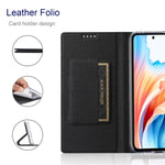 VILI DMX-serien för Oppo A79 5G / A2 5G-skal med korthållare i läder, magnetisk stängning, mobilskal